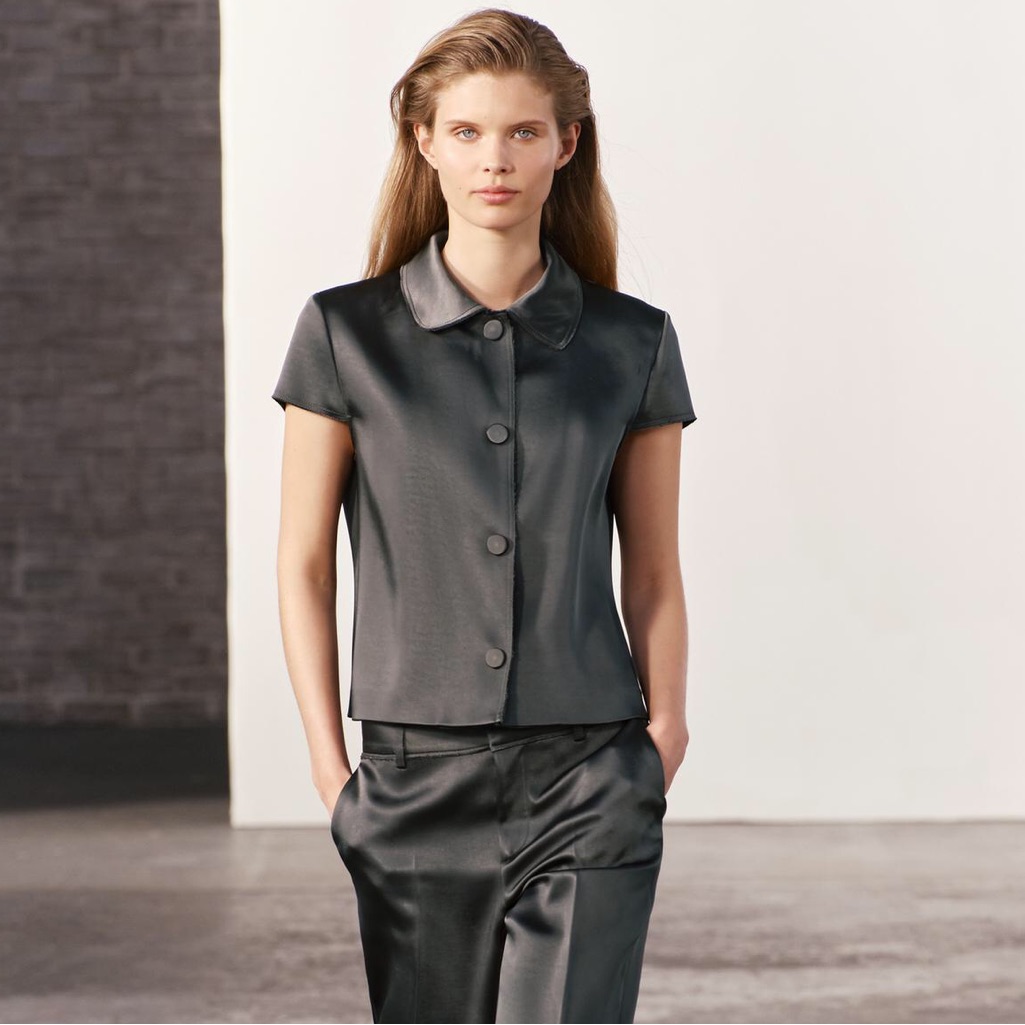 Nwt Zara Satin Effect Jacket Top Xs